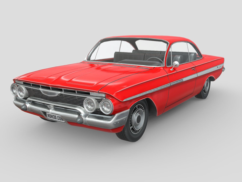 低多边形车雪佛兰英帕拉1961su模型