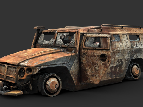 损毁的GAZ虎式su模型