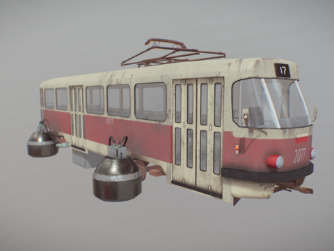 悬浮电车塔特拉T3su模型