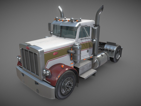彼得比尔特289半挂卡车su模型