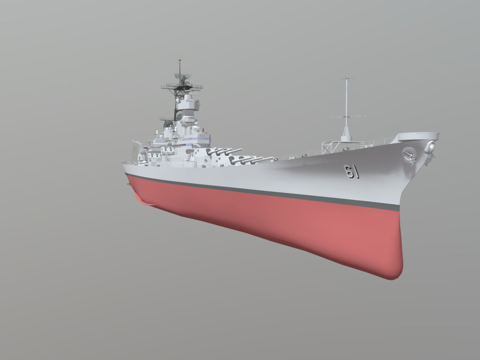 美国海军爱荷华号su模型