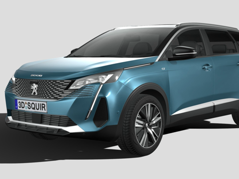 标致5008 2021款su模型