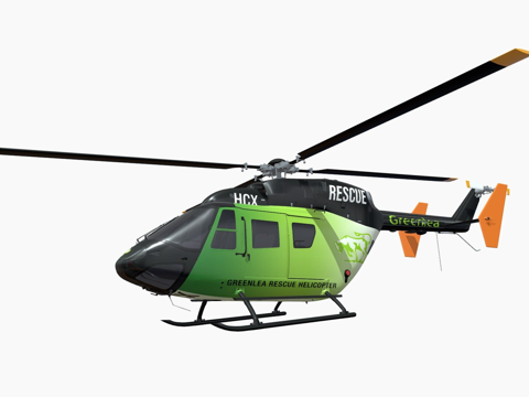 格林利救援直升机su模型