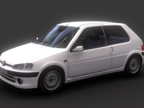 标致106运动版su模型