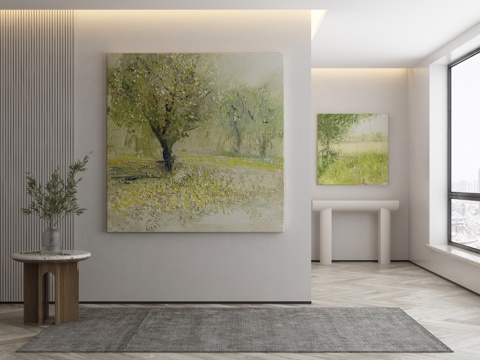 现代简约抽象挂画3d模型