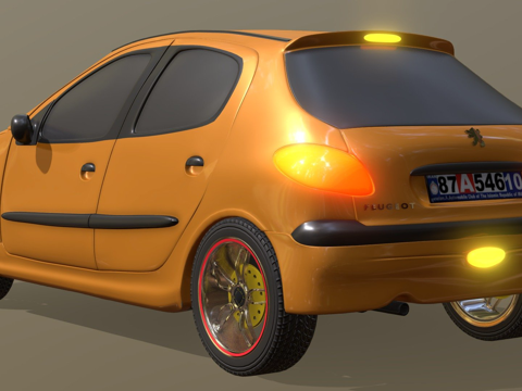 汽车 标致 206su模型