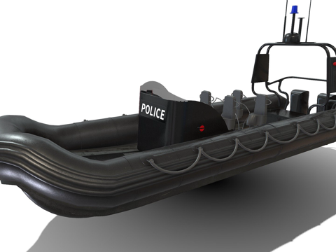 黄道带警用艇su模型