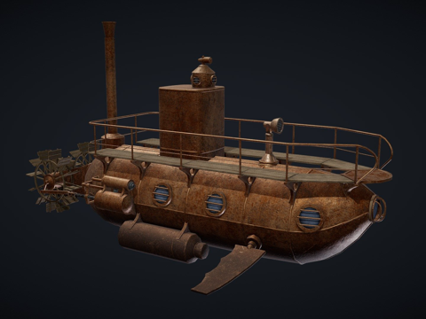 古代潜艇su模型