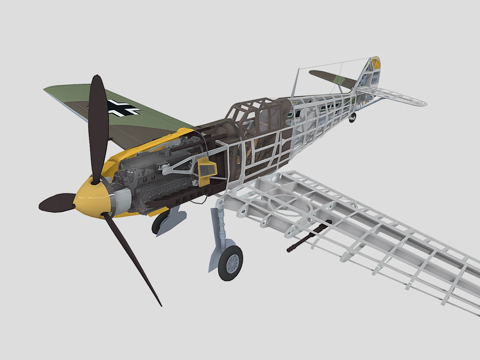 梅塞施密特 Bf 109 埃米尔 内饰su模型