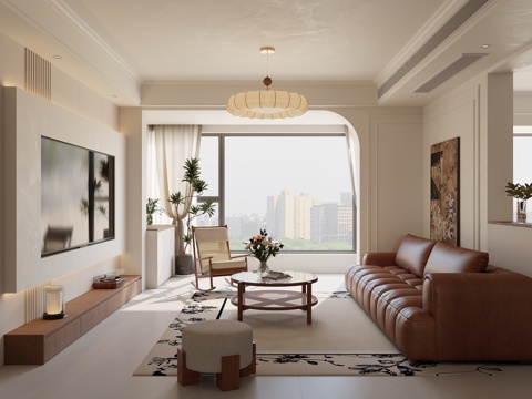 法式中古风客厅su模型