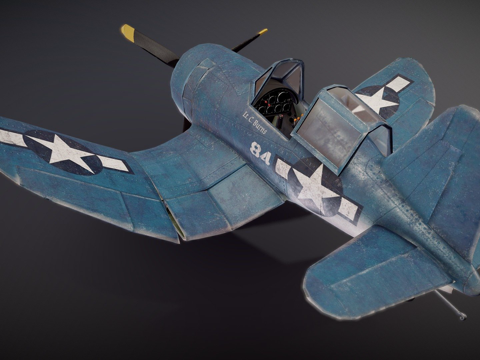 沃特F4U海盗式战斗机su模型