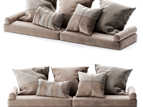  Zara Home 抱枕套装3d模型 