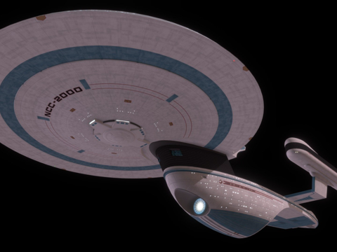 美国星舰 卓越号 NCC2000 变体 V2su模型