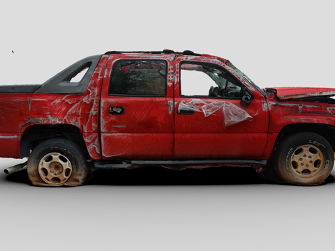 撞毁皮卡原始扫描su模型