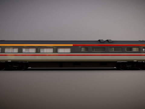 火车标记3英国铁路燕子涂装餐车su模型