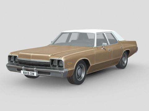 低多边形汽车 道奇 摩纳哥 1974su模型