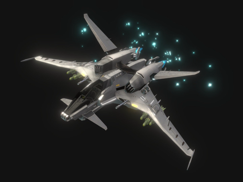 低多边形飞机 毒蛇su模型