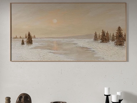 现代，简约，侘寂，抽象，简约，挂画3d模型