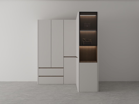 现代衣柜3d模型