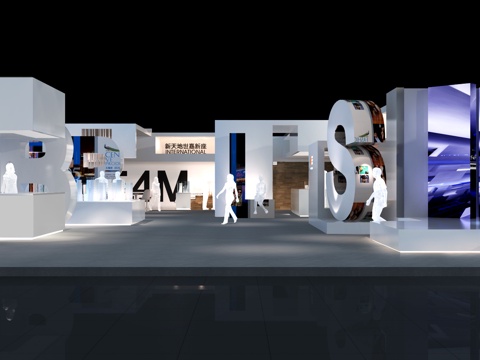  现代房交会楼盘展厅3d模型 