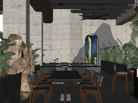  示范区 美丽乡村 景观小品 户外景观su模型 