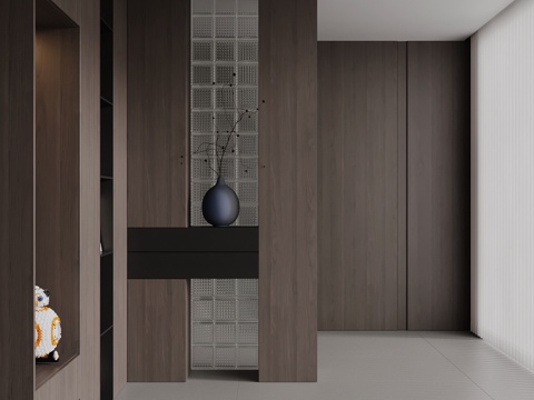  现代玄关 玄关柜3d模型 