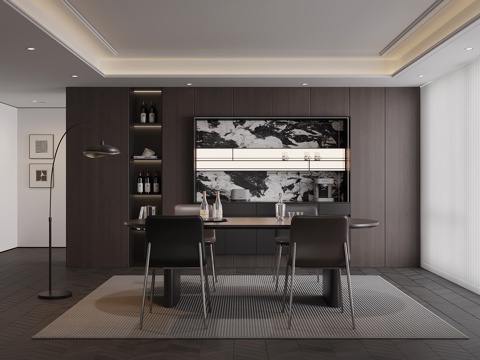  意式餐厅3d模型 