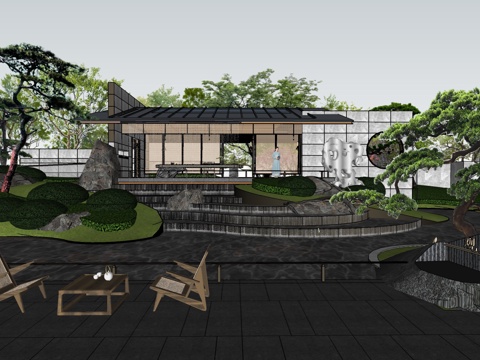  景观小品 美丽乡村 地产 景观 户外景观 居住区su模型 