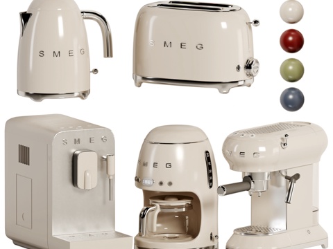  SMEG 厨房电器套装3d模型 