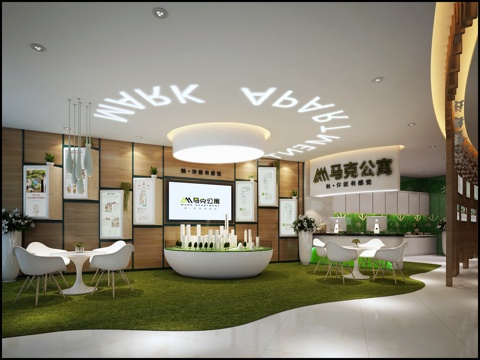  法式售楼处 售楼大厅 展厅 售楼中心 休闲区 接待室3d模型 