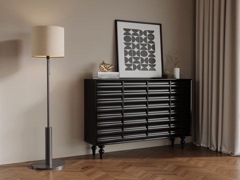  法式玄关柜 边柜3d模型 