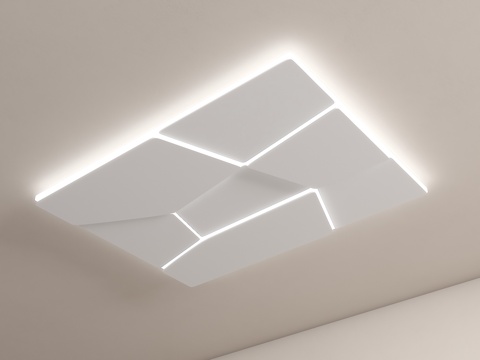  吸顶灯 简约吸顶灯 创意吸顶灯 客厅吸顶灯 六边形吸顶灯3d模型 