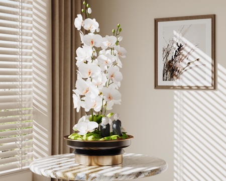  现代花瓶花艺 花瓶摆件3d模型 