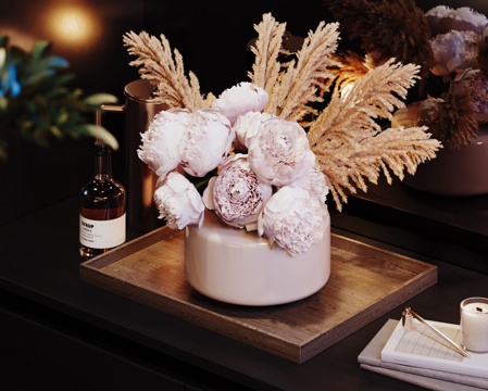 现代花瓶花艺 花瓶摆件3d模型 