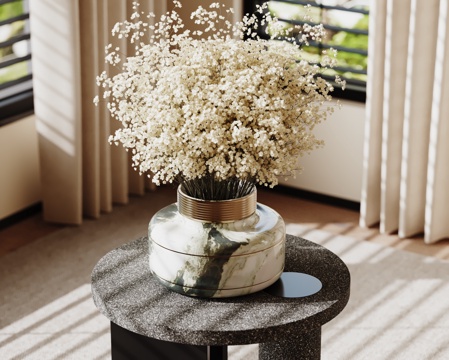  现代花瓶花艺 花瓶摆件3d模型 