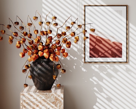 现代花瓶花艺 花瓶摆件3d模型 