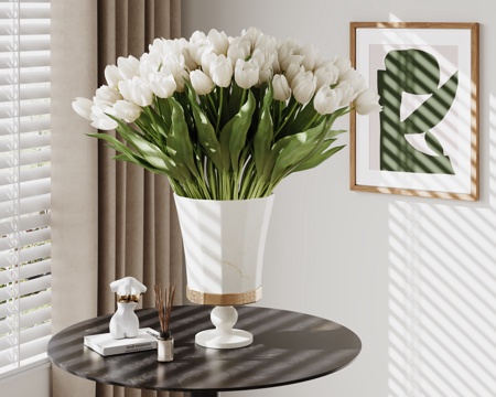  现代花瓶花艺 花瓶摆件3d模型 