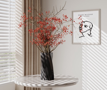  现代花瓶花艺 花瓶摆件3d模型 