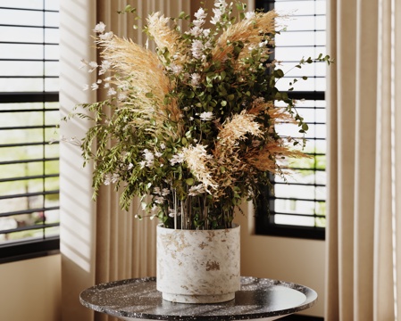  现代花瓶花艺 花瓶摆件3d模型 