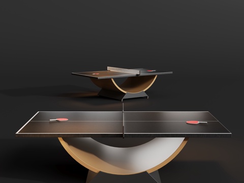  乒乓桌运动器材3d模型 