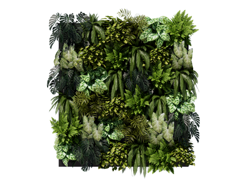  绿植墙 植生墙 绿墙su模型 