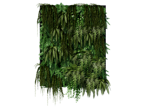  绿植墙 植生墙 绿墙su模型 