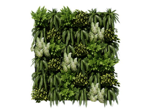  绿植墙 植生墙 绿墙su模型 