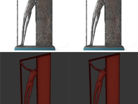  雕塑3d模型 