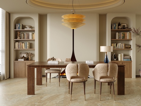  现代餐厅 餐桌椅3d模型 