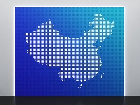  孔板背景墙 现代背景墙 地图背景墙 地图孔板 发光背景墙3d模型 