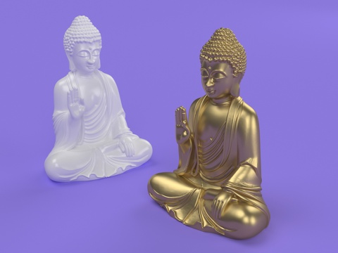  摆件 佛3d模型 