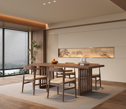  宋式餐厅3d模型 