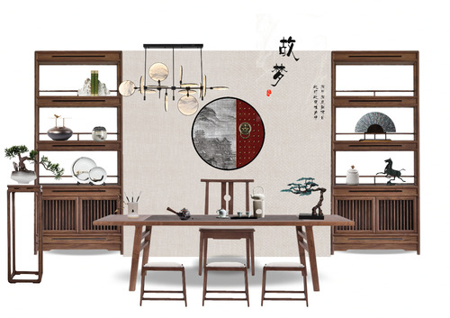 新中式古典禅意品茶区