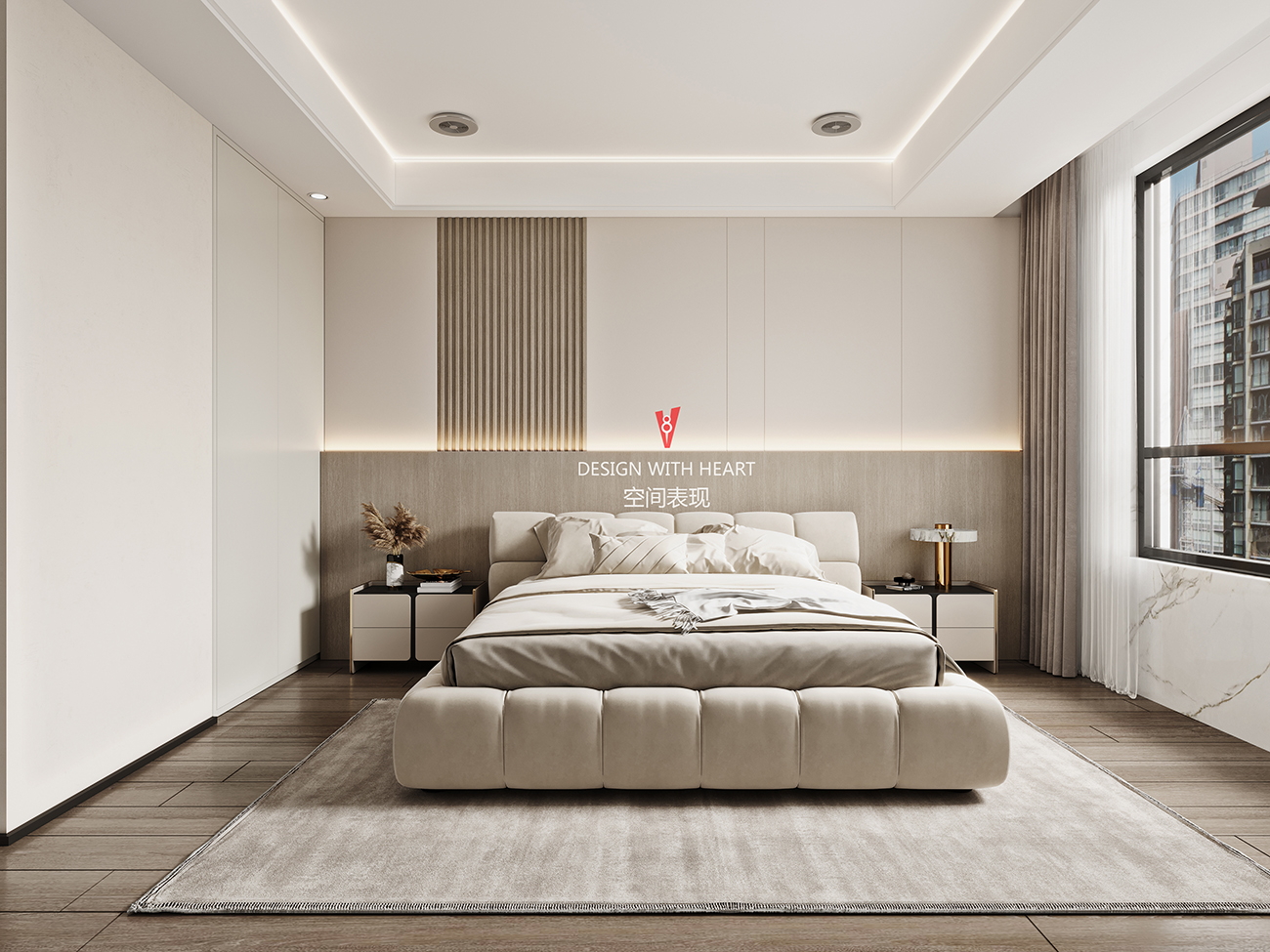 v8空间表现 | 现代家装卧室设计-欧模网